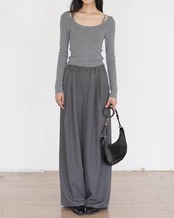 Tuck waist wide Pants　T20172