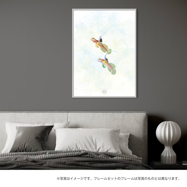 【海のいきものアートポスター／魚】ヤシャハゼ