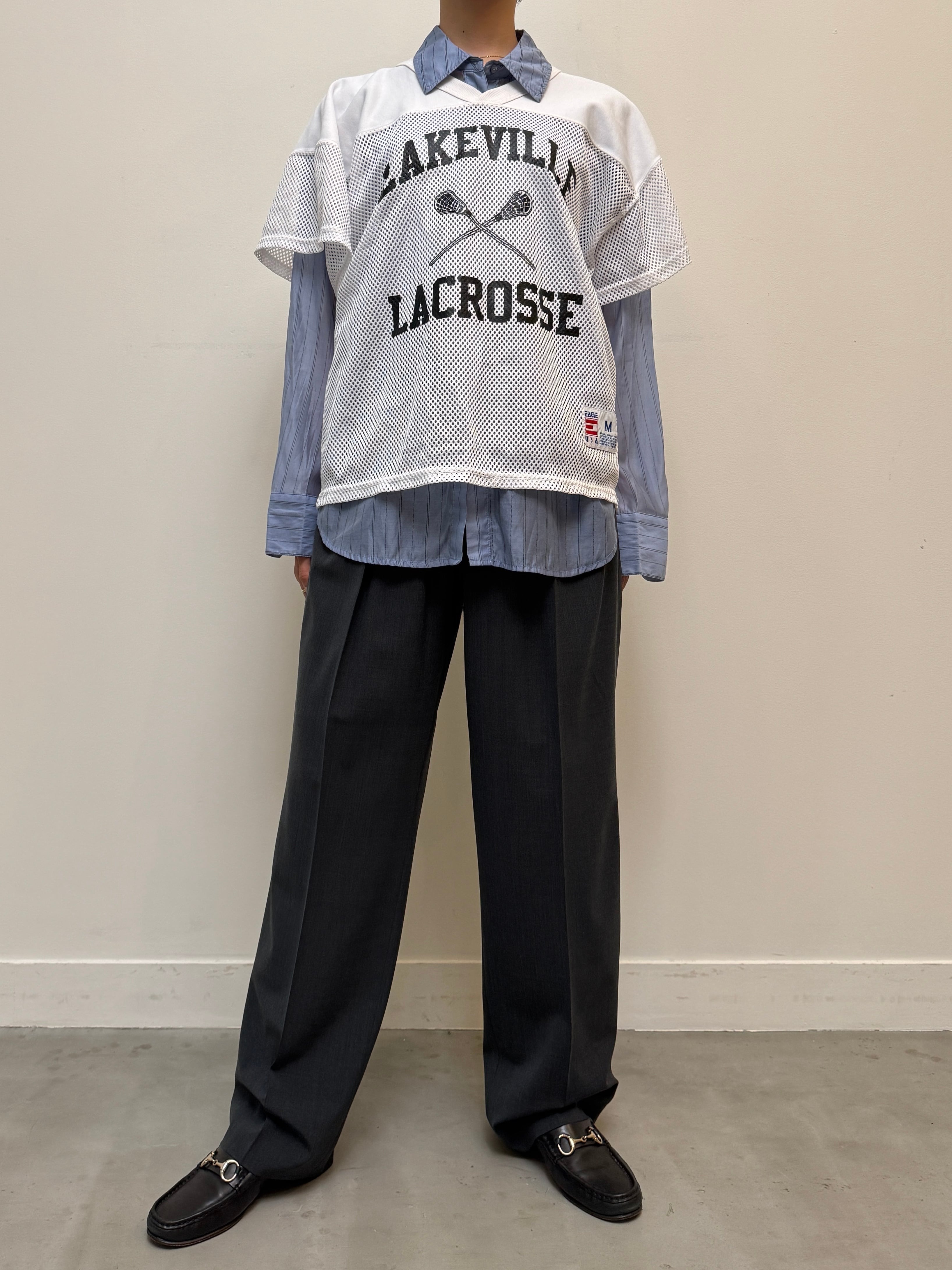 CU13-18 USED MESH TEE "USA製" -WHITE-