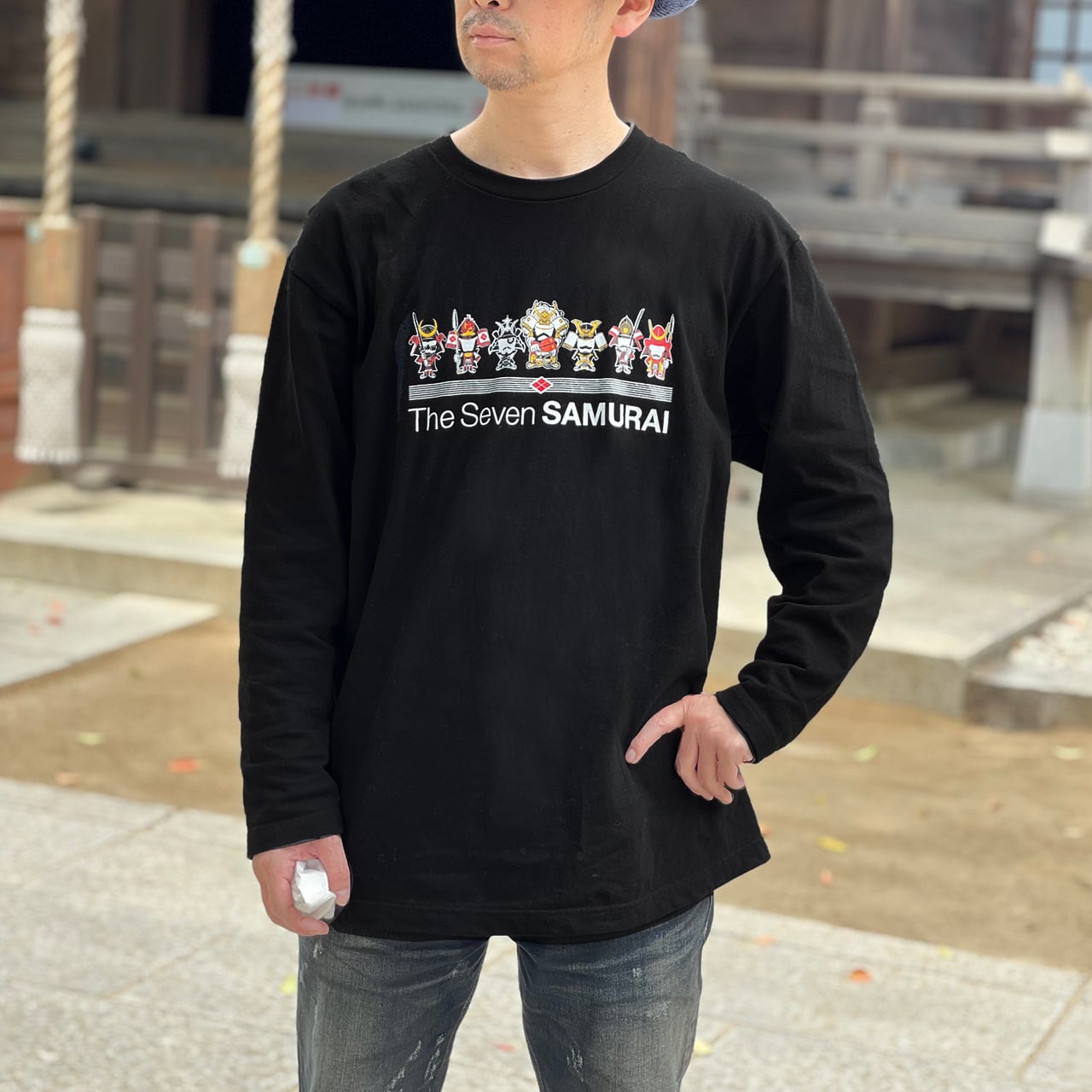 武田信玄公 武田家臣団 7人の侍Tシャツ（長袖・黒） | 戦国と武将の