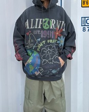 【XLARGE】PIGMENT DYED PEACE HOODED SWEATSHIRT【エクストララージ】