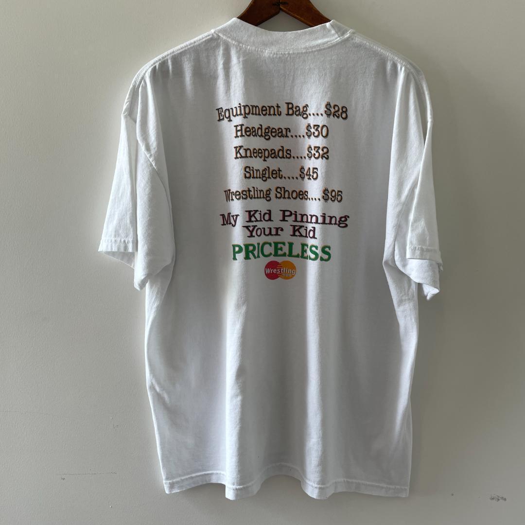 GF526 00s マスターカード ロゴ パロディ Tシャツ 企業T 白T  