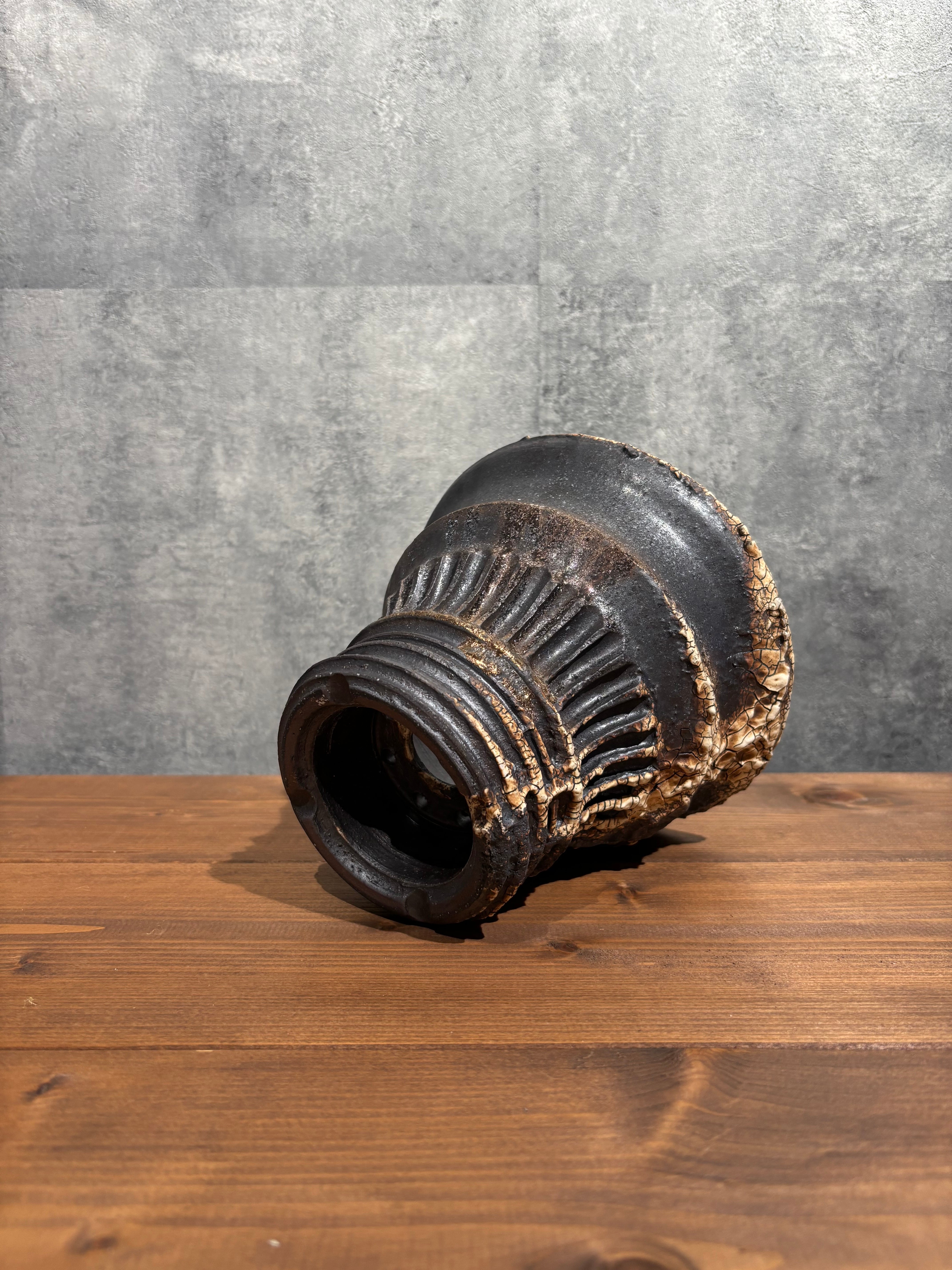 古賀文博　植木鉢　ミックス　4号　廃墟系　作家鉢　塊根　アガベ　サボテン 植木鉢 古賀 文博 | Pay ID