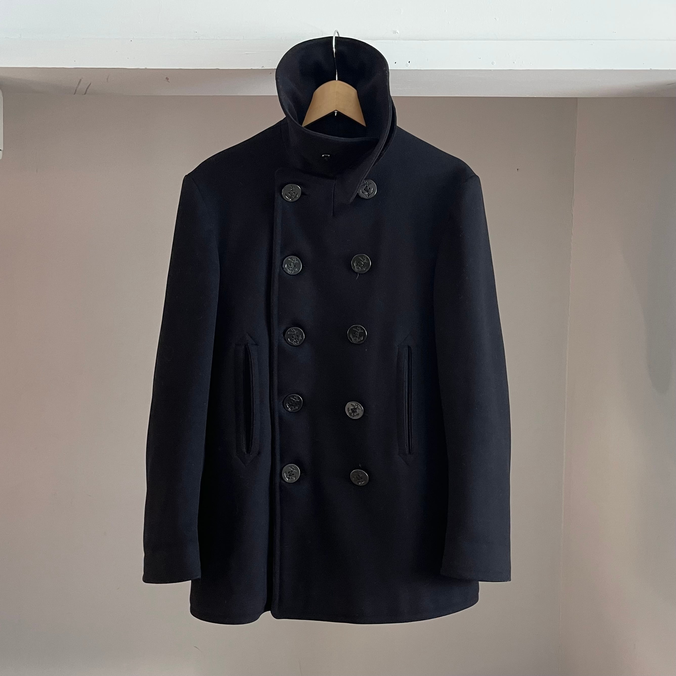 【Sz:38~40?】40's U.S.NAVY 10ボタン Pコート