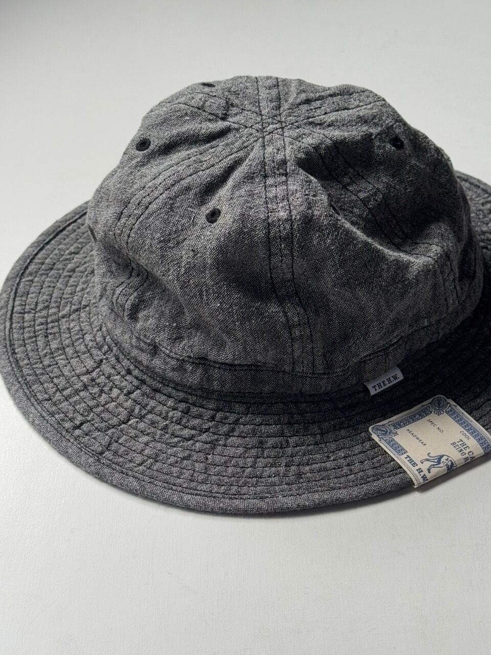THE H.W.DOG&CO LINEN FATIGUE HAT (BLACK) D-01139 | TiL (ティル）