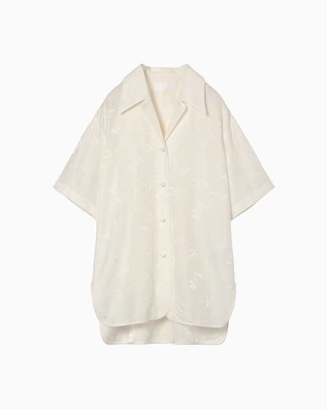 【Mame Kurogouchi】Karako Jacquard Open Collar Shirt