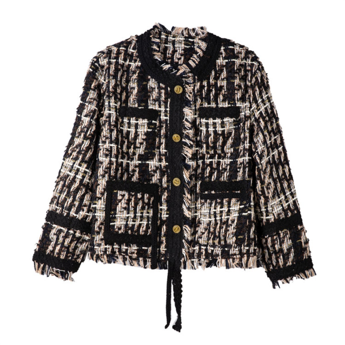 Fringe Tweed Jacket ch0006