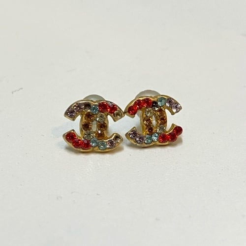 CHANEL シャネル カラー ストーンピアス マルチカラー 【代官山09】【中古】【レディース】 | ブランド古着Brooch powered by  BASE