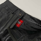 SPOON MOTORCYCLE EQUIPMENT スプーン レザー パンツ 32/本革/牛革/カウレザー/ブラック/バイク/バイカー