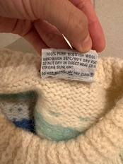 Denspun Nordic Pattern Hand Knit Wool Sweater