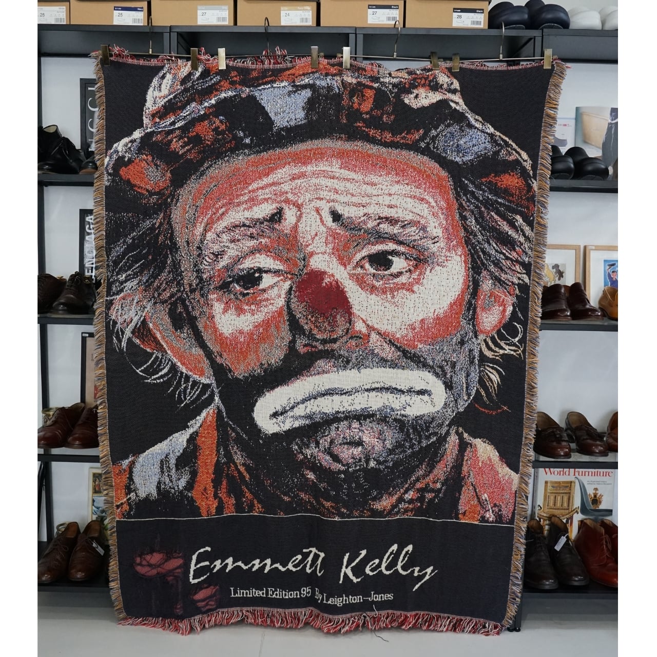 Emmett Kelly ラグ ブランケット アート ジャカード｜RG6 | Pickle