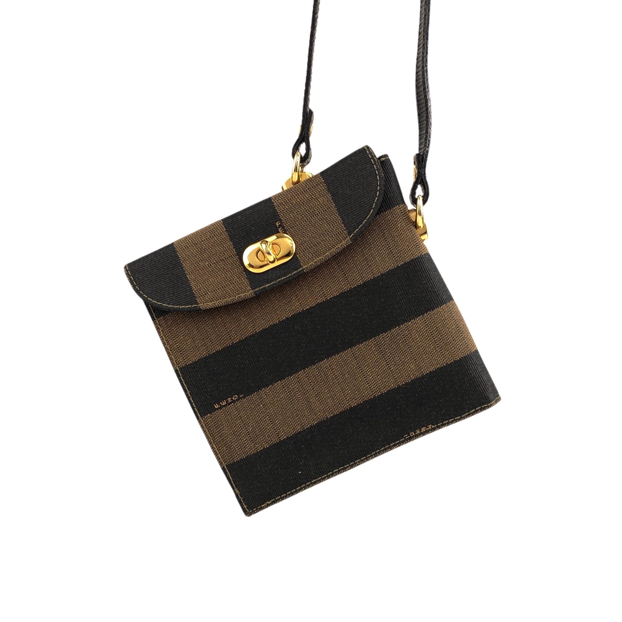 FENDI フェンディ ペカン ショルダーバッグ ブラウン ターンロック