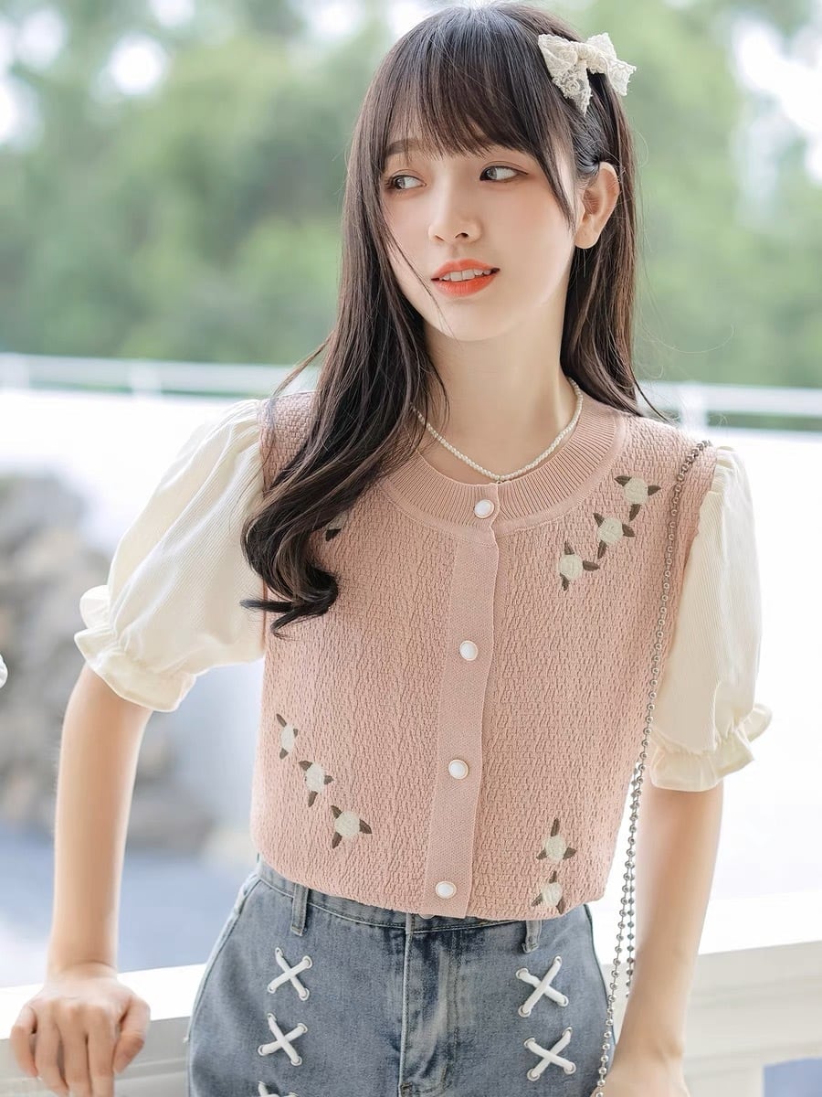 陶器人形 花柄トップス 6a32cc8af6373f08c152813501f548