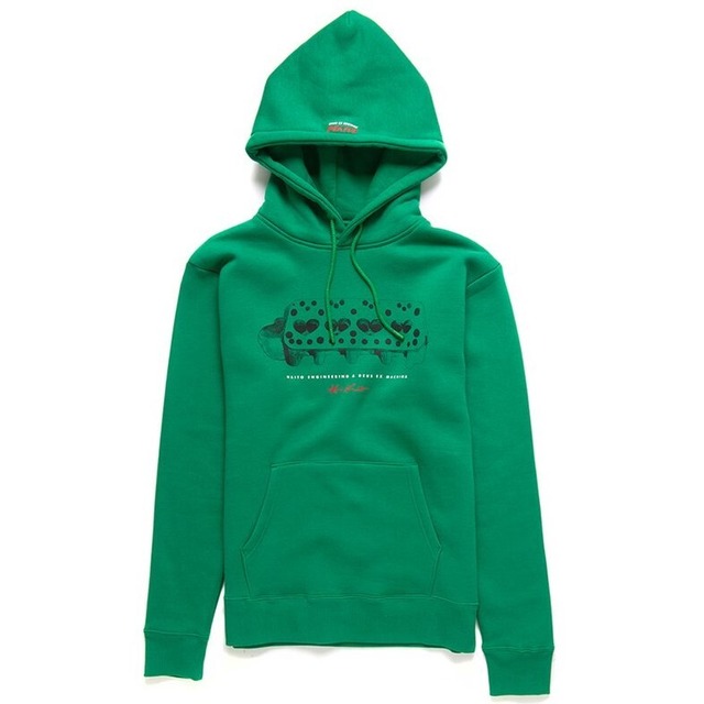 DEUS EX MACHINA デウスエクスマキナ×ナイトウエンジニアリングNAITO BOX HOODIEプルパーカーDMF20666 AMAZON GREEN