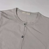 Mademoiselle NON NON アンサンブル コットンニット 半袖トップス&長袖カーディガン M/ライトグレー 系