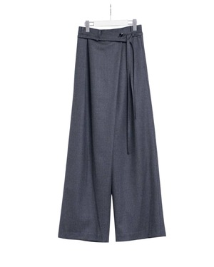 真夜中のベールを纏ったパンツ | P-33156_GRAY