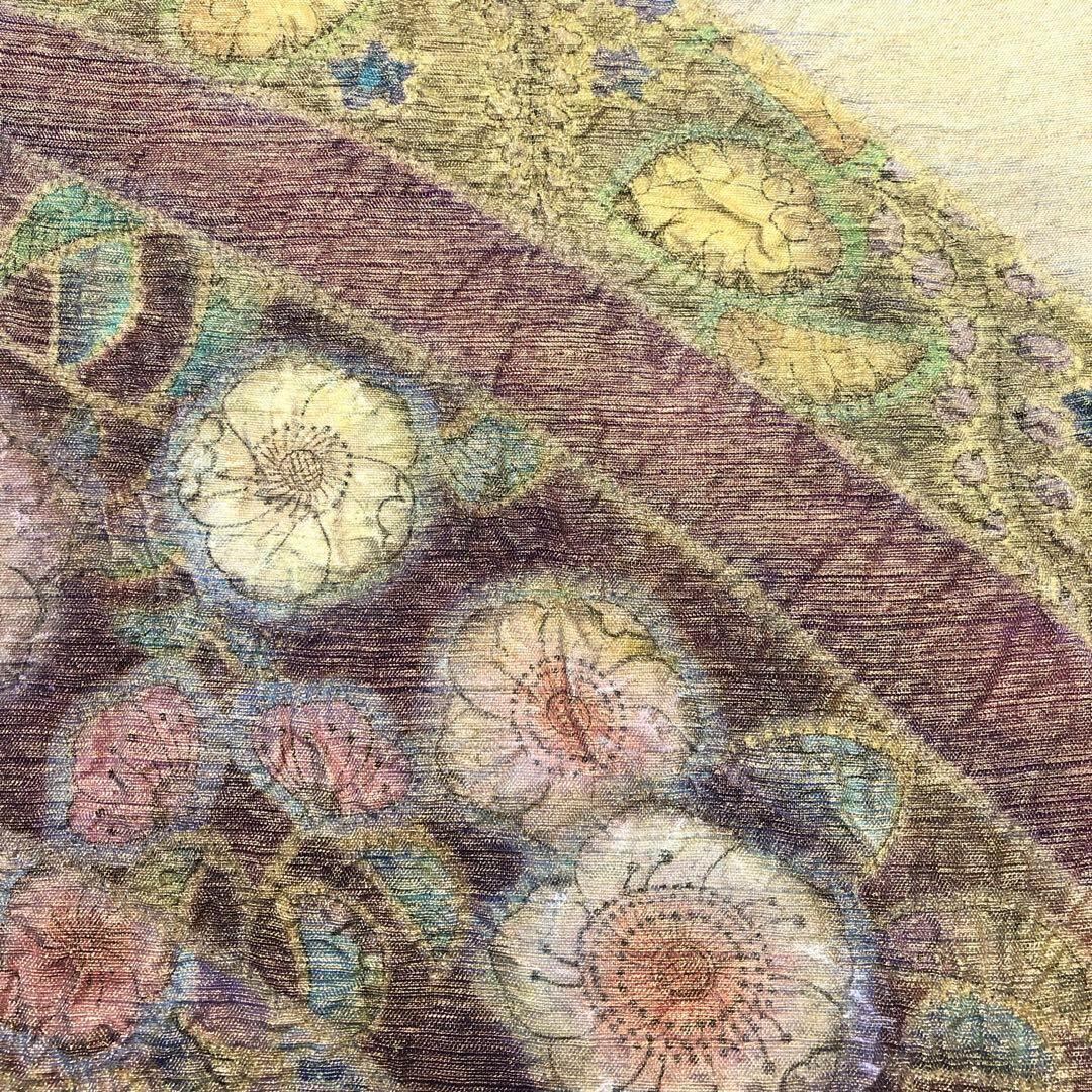 袋帯 作家物 美しい辻が花模様 蒸栗色 O-3512 | リユース着物わびさび 