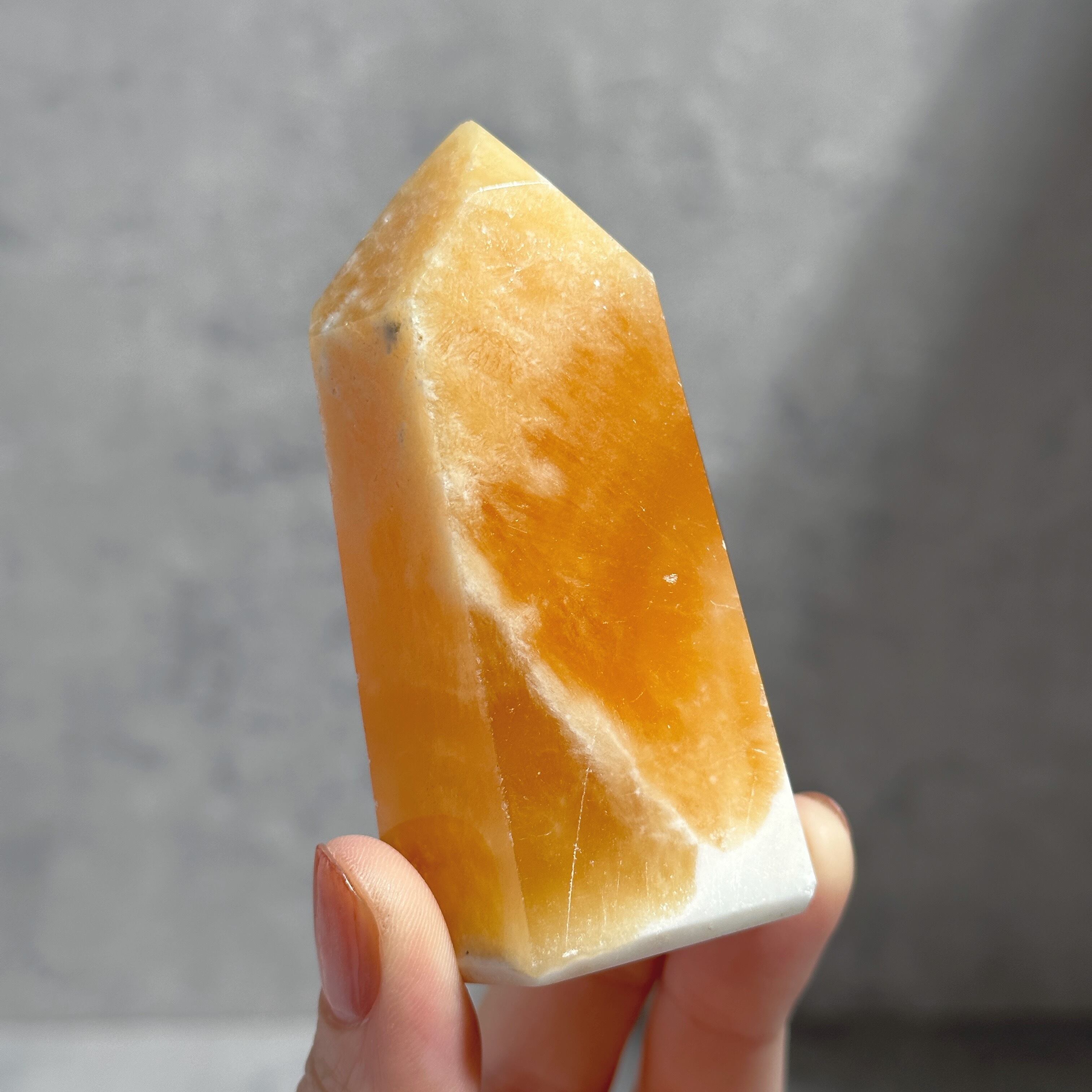 オレンジカルサイト タワー型23◇ Orange Calcite ◇天然石・鉱物