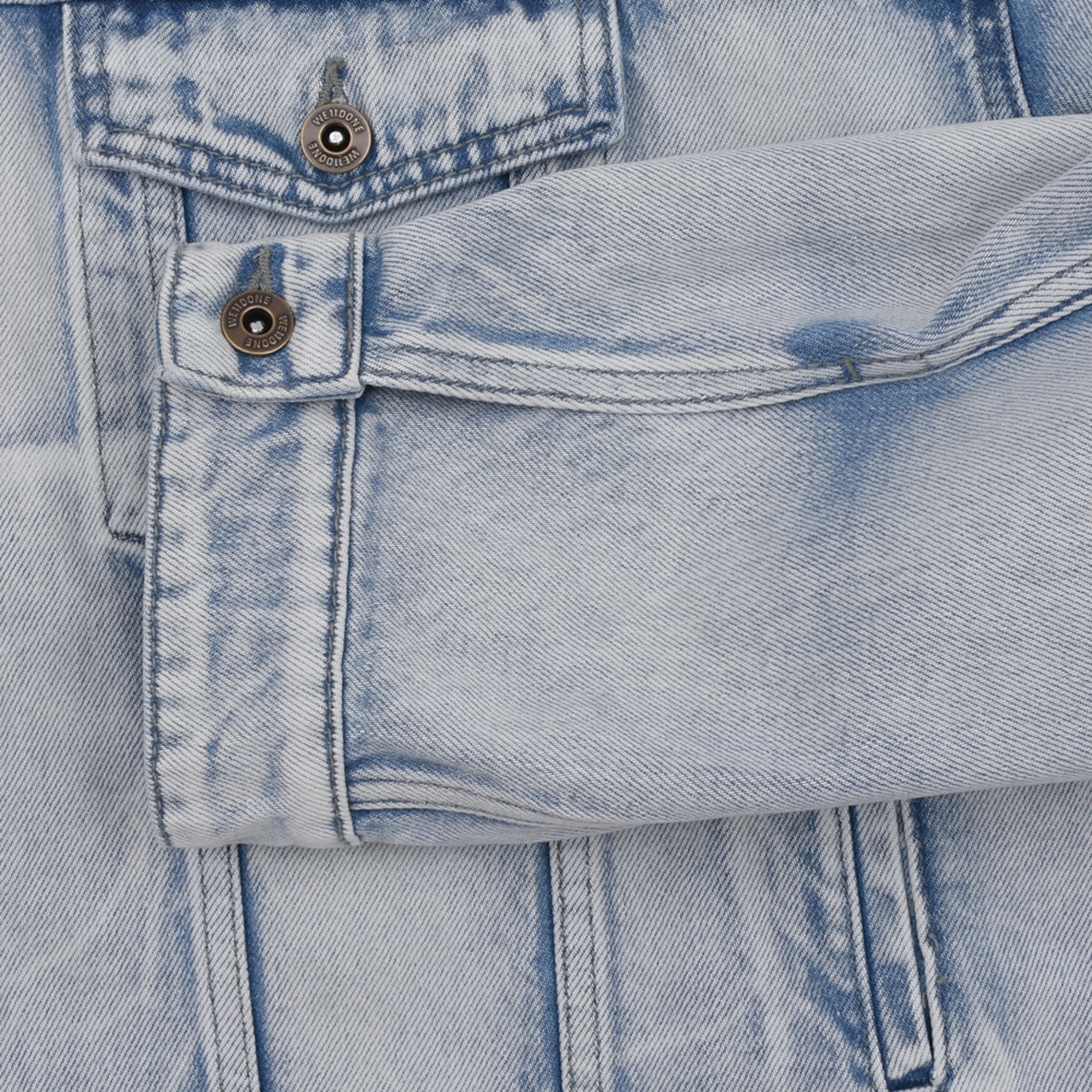 【WE11DONE】BLACK JERSEY HOODIE DENIM JACKET - 13