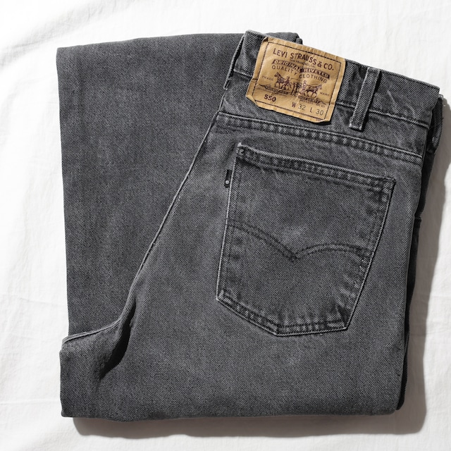 32×30 Levi’s 550 USA 黒タブ 92年 サルファーブラックデニムパンツ リーバイス