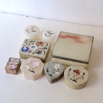 ハートのお花のケース-ブルー