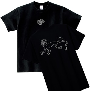 ナスカの地上絵風 おサル Tシャツ am44