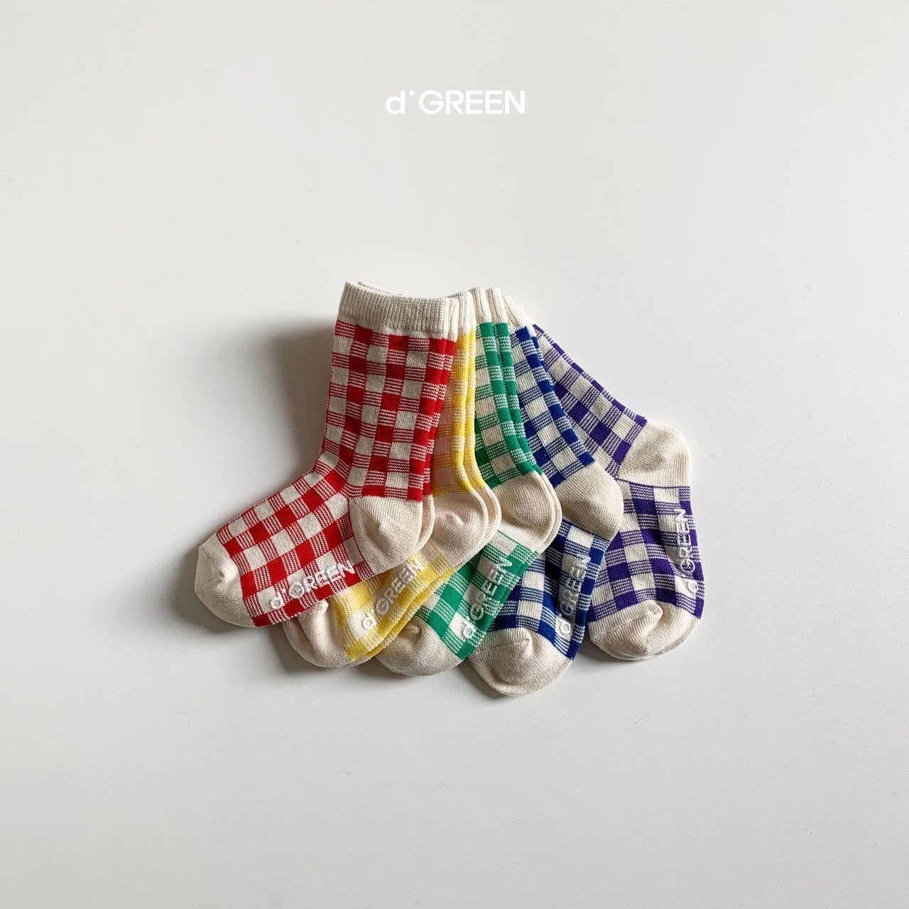 【即納】digreen vivid check socks dig_a_3