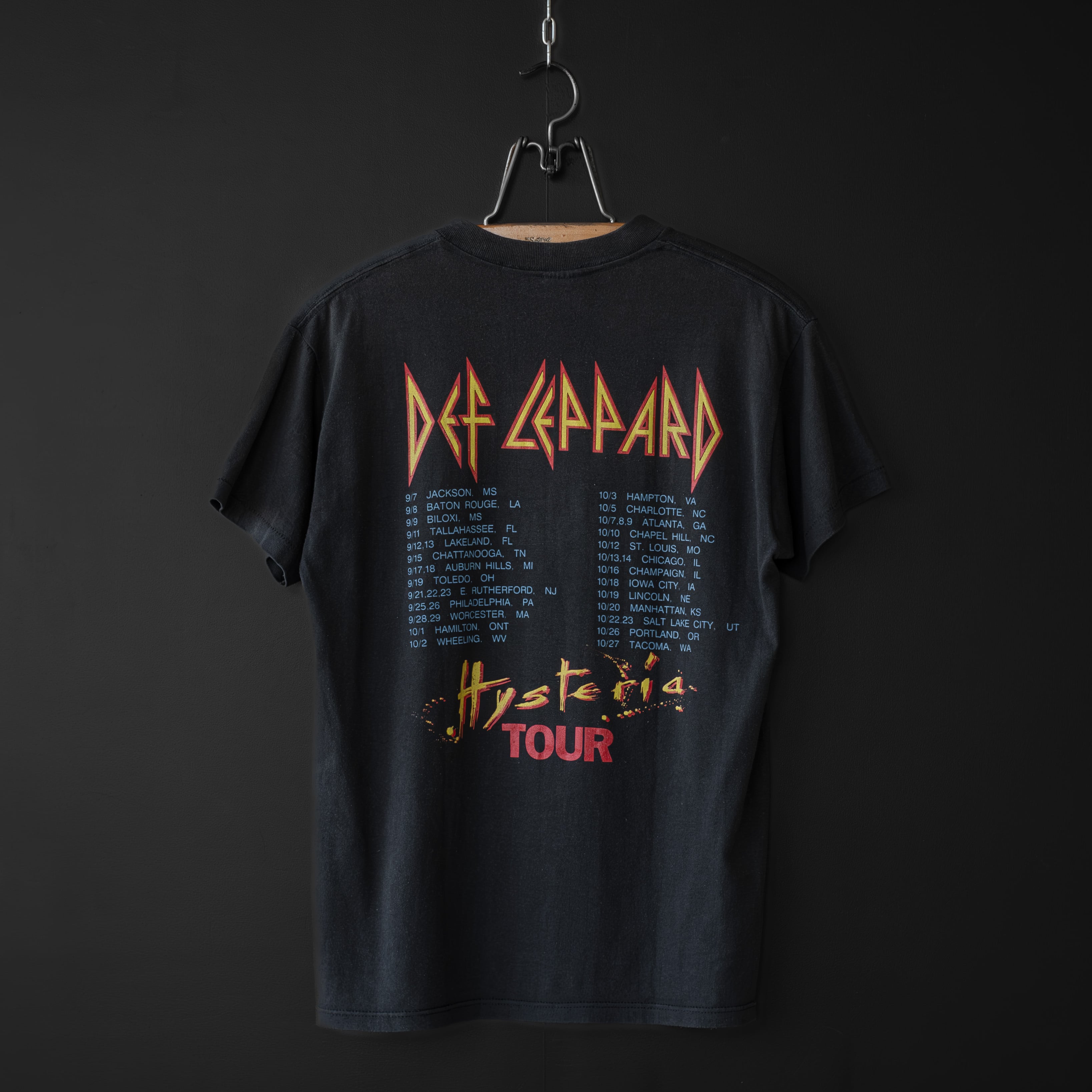 used- 1988 Def Leppard tour tee (Hysteria) | dros dro