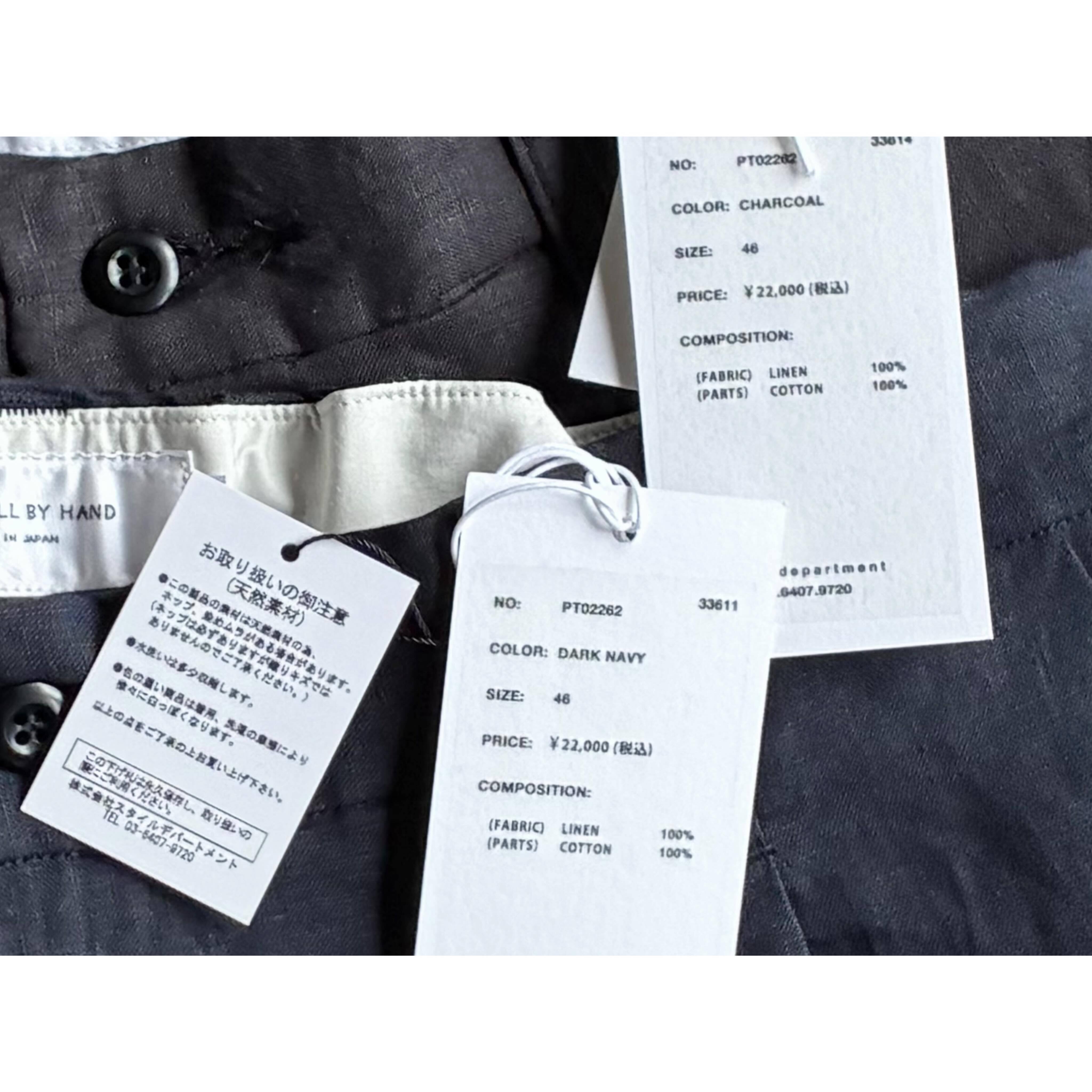 STILL BY HAND(スティル バイ ハンド) Linen 2Tuck Wide Tapered Pants