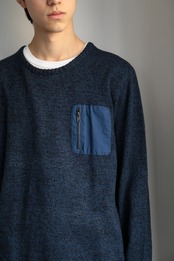 Mountain Ridge Pocket design knit sweater