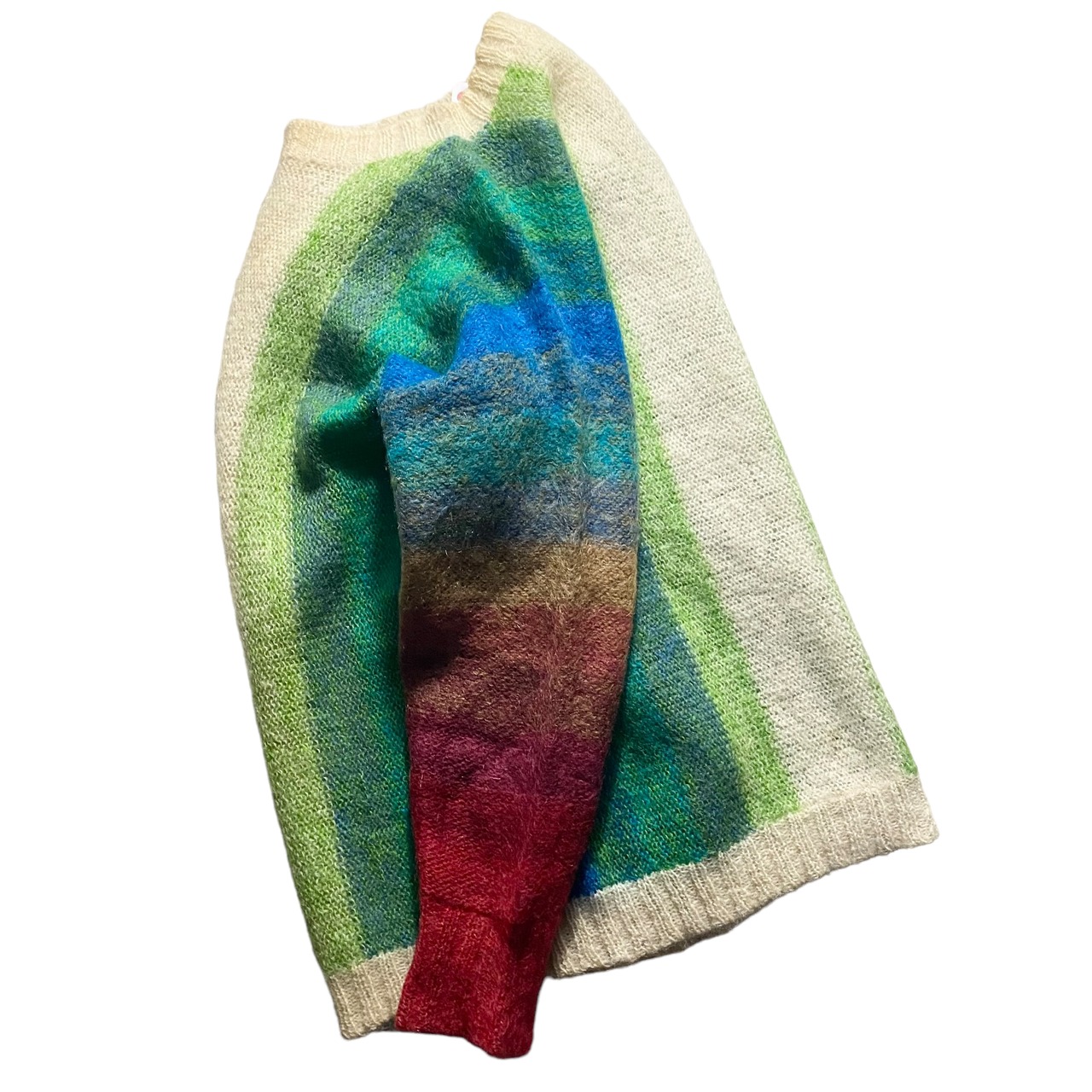 vintage KANSAI YAMAMOTO rainbow pattern mohair sweater