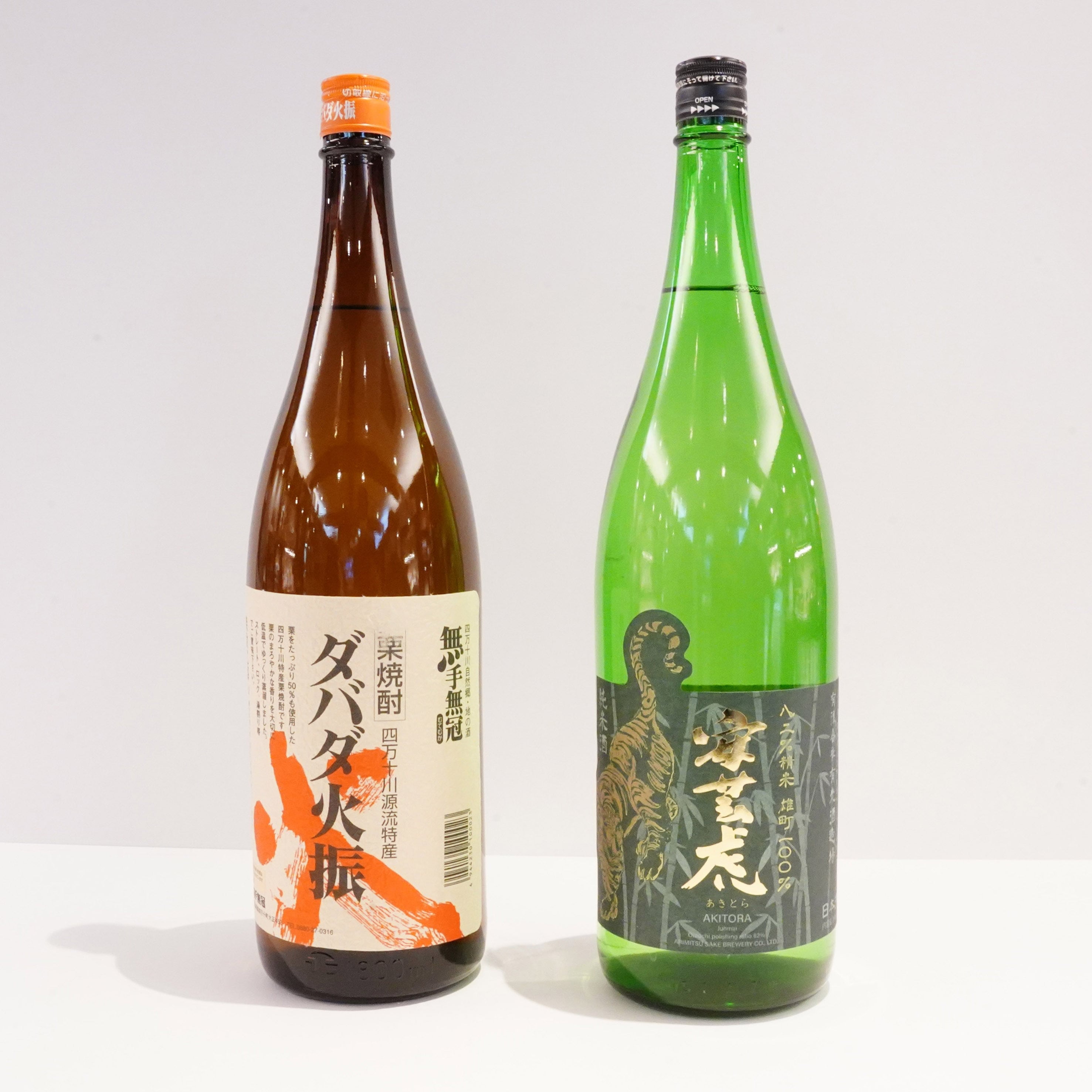 【一升瓶】栗焼酎「ダバダ火振」と日本酒「安芸虎」