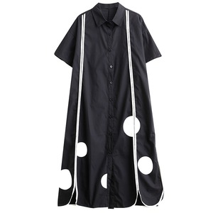 Dot Line Shirt Dress / ドット ライン シャツ ワンピース