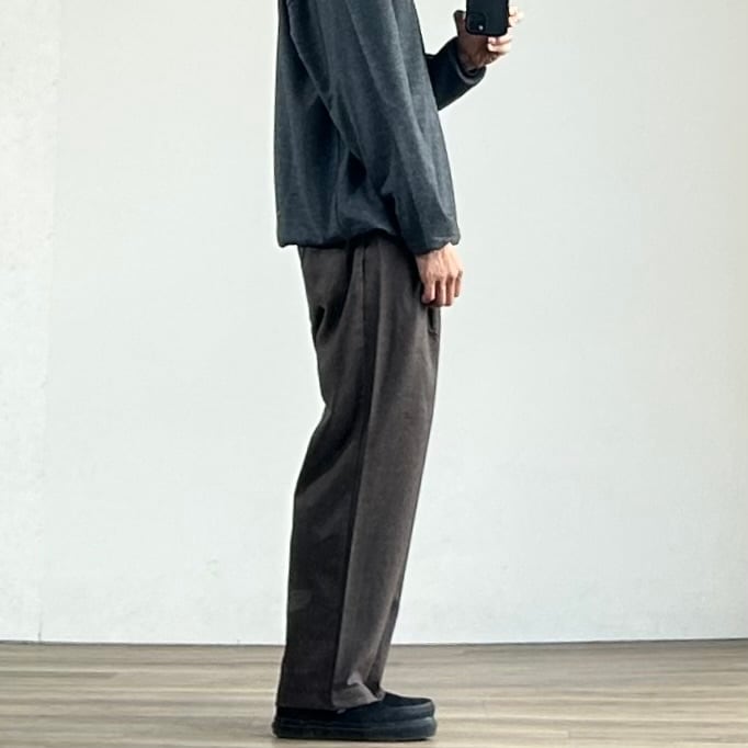 25AW》【STILL BY HAND】WOOL SAXONY WIDE EASY SLACKS スティルバイ