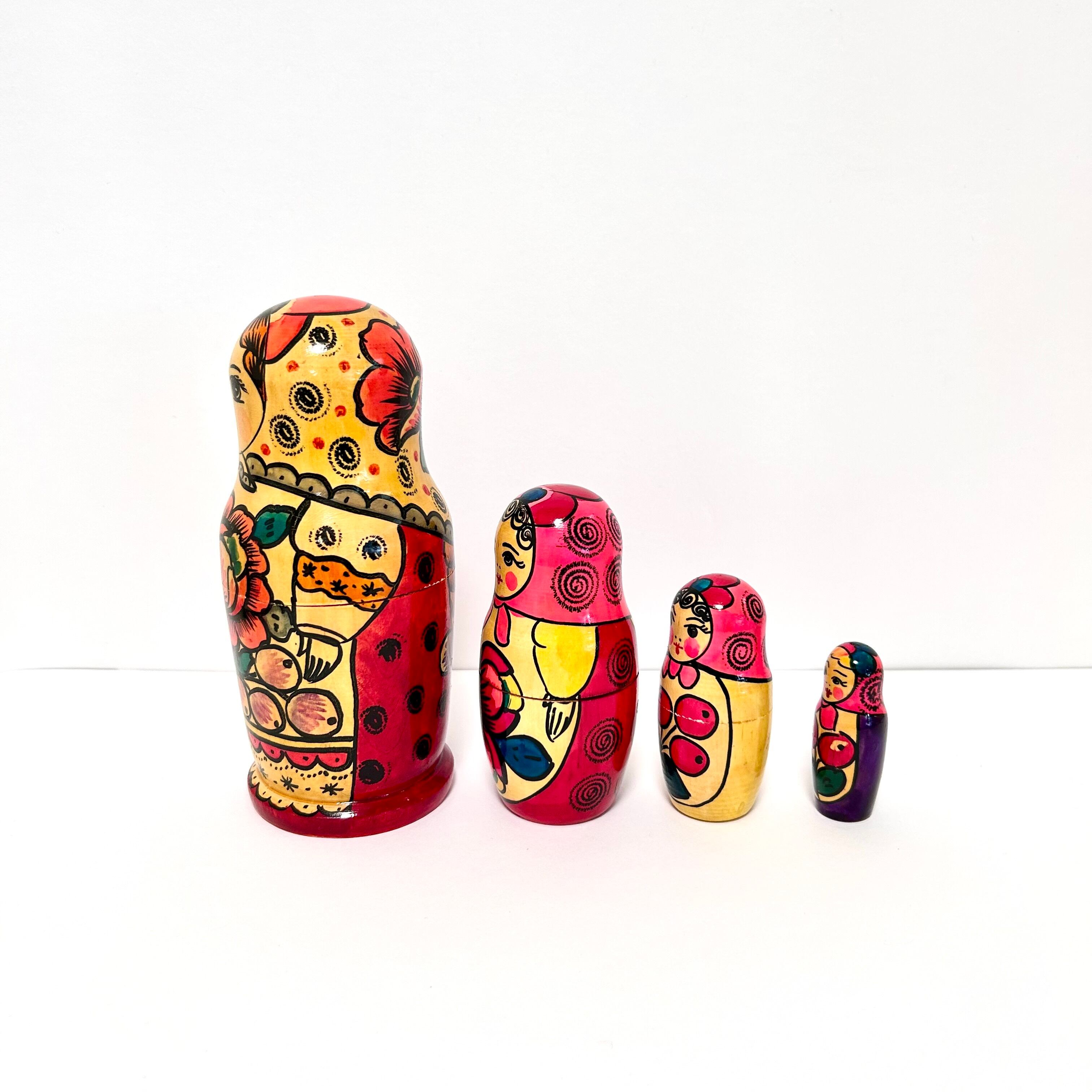 ビンテージ マトリョーシカ 15.5cm 4ピース マイダン