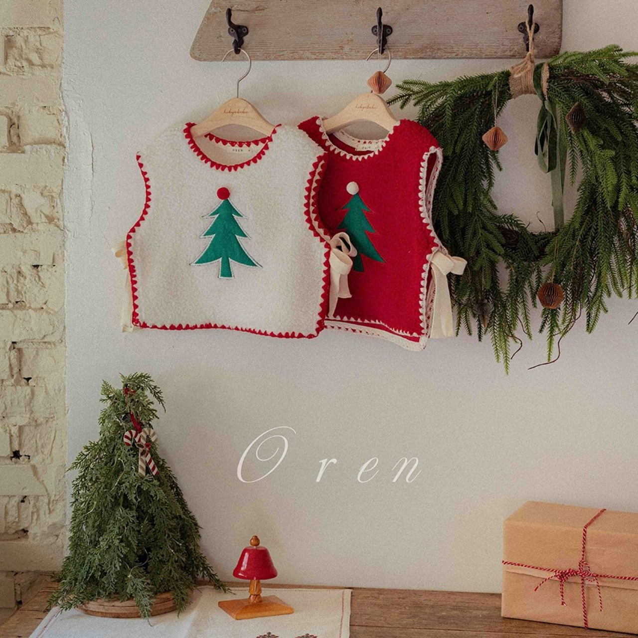 Oren X-mas［取寄］tree boa mellow vest