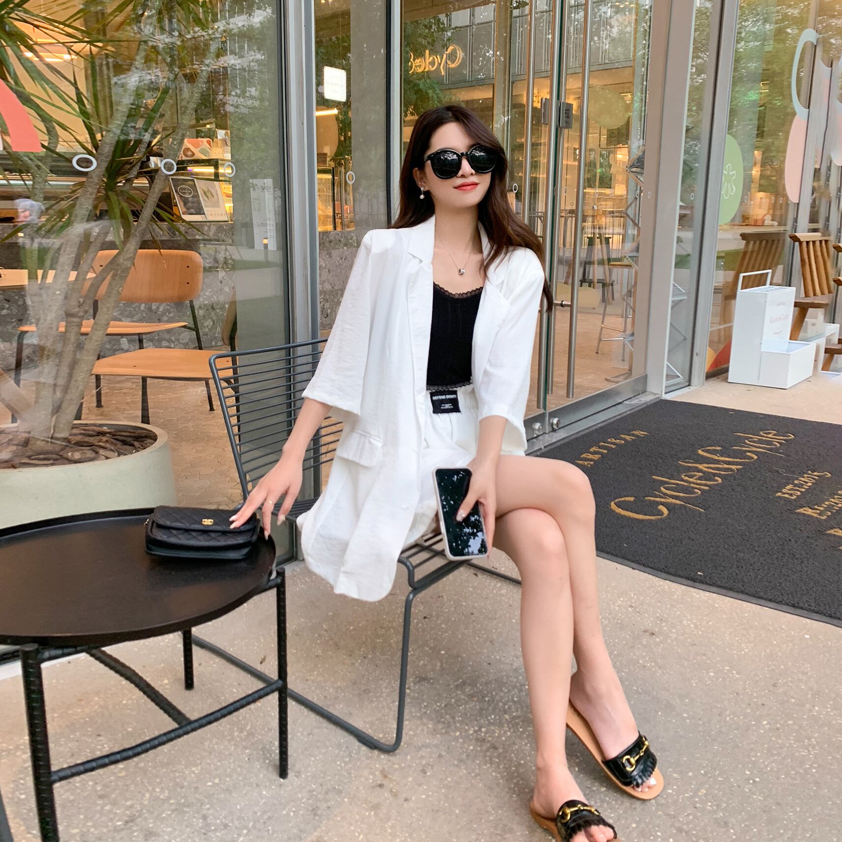 ロングサマーハイウェストショーツ ジャケット 夏物 ブルマー 6Du_Shop_Women97709221464