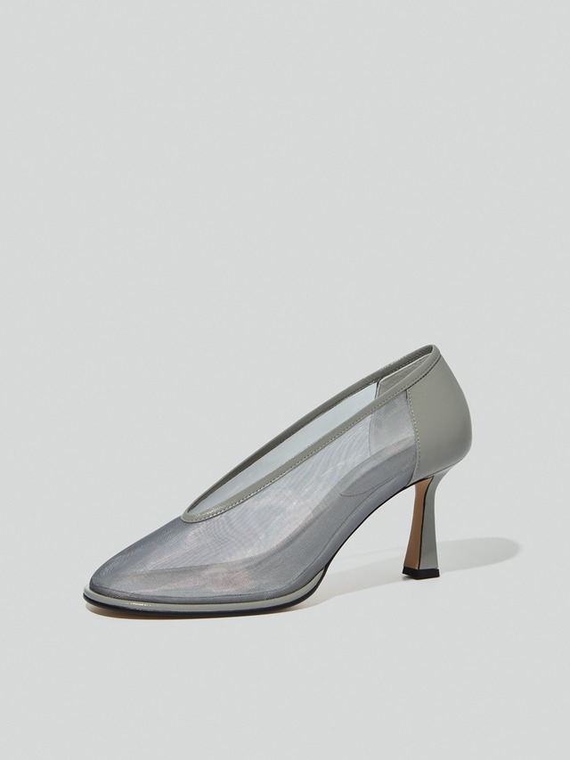 [RECTO][WOMEN] POPPY ROUNDED TOE PUMPS IN MESH (SILVER) 正規品 韓国ブランド 韓国通販 韓国代行 韓国ファッション レクト 日本 店舗