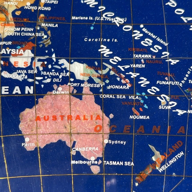 アフガニスタン産【ラピスラズリ（Lapis Lazuli）世界地図】ハンドメイド｜鉱物 天然石 パワーストーン 瑠璃