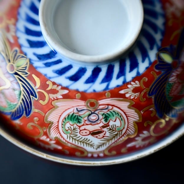 51220】 伊万里金彩 蓋つき碗(1個) 明治/ Imari Rice Bowl with a rid