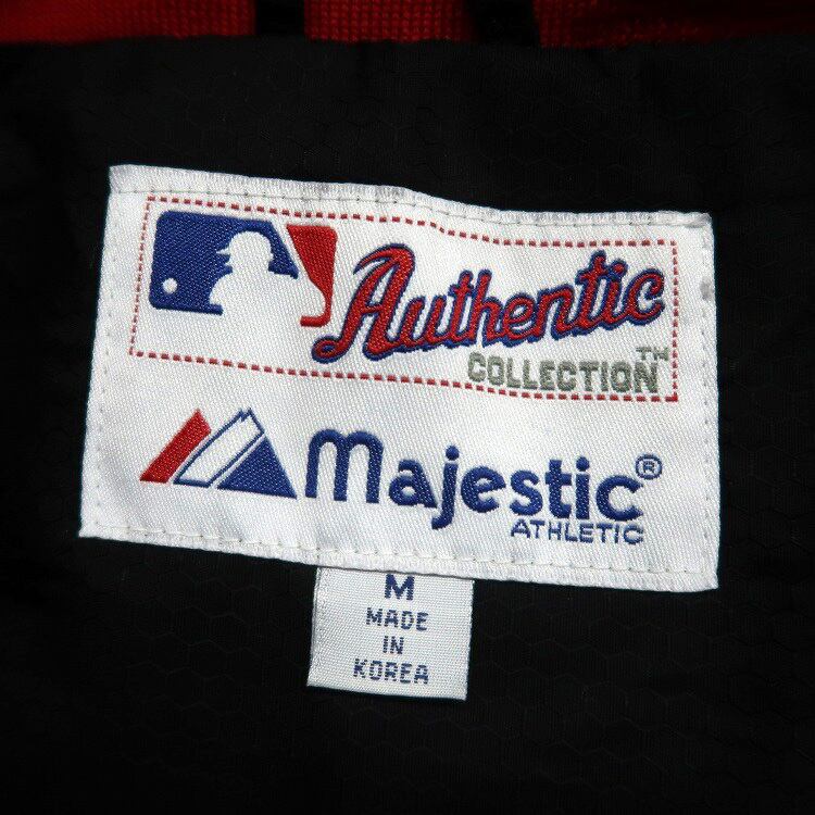 古着 MLB シンシナティ レッズ ナイロンジャケット ブラック 刺繍 ロゴ