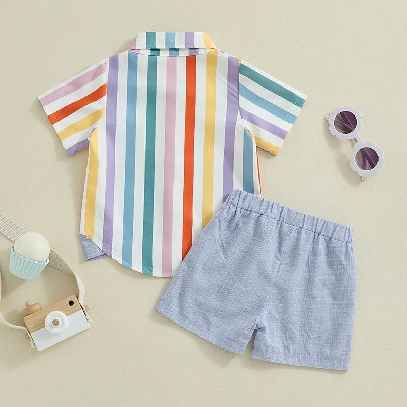 COLORFUL STRIPE SHIRT TOP＆PANTS セットアップ 【公式通販】
