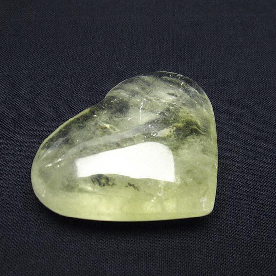 シトリンクォーツ ハート置物 一点物 145-1139