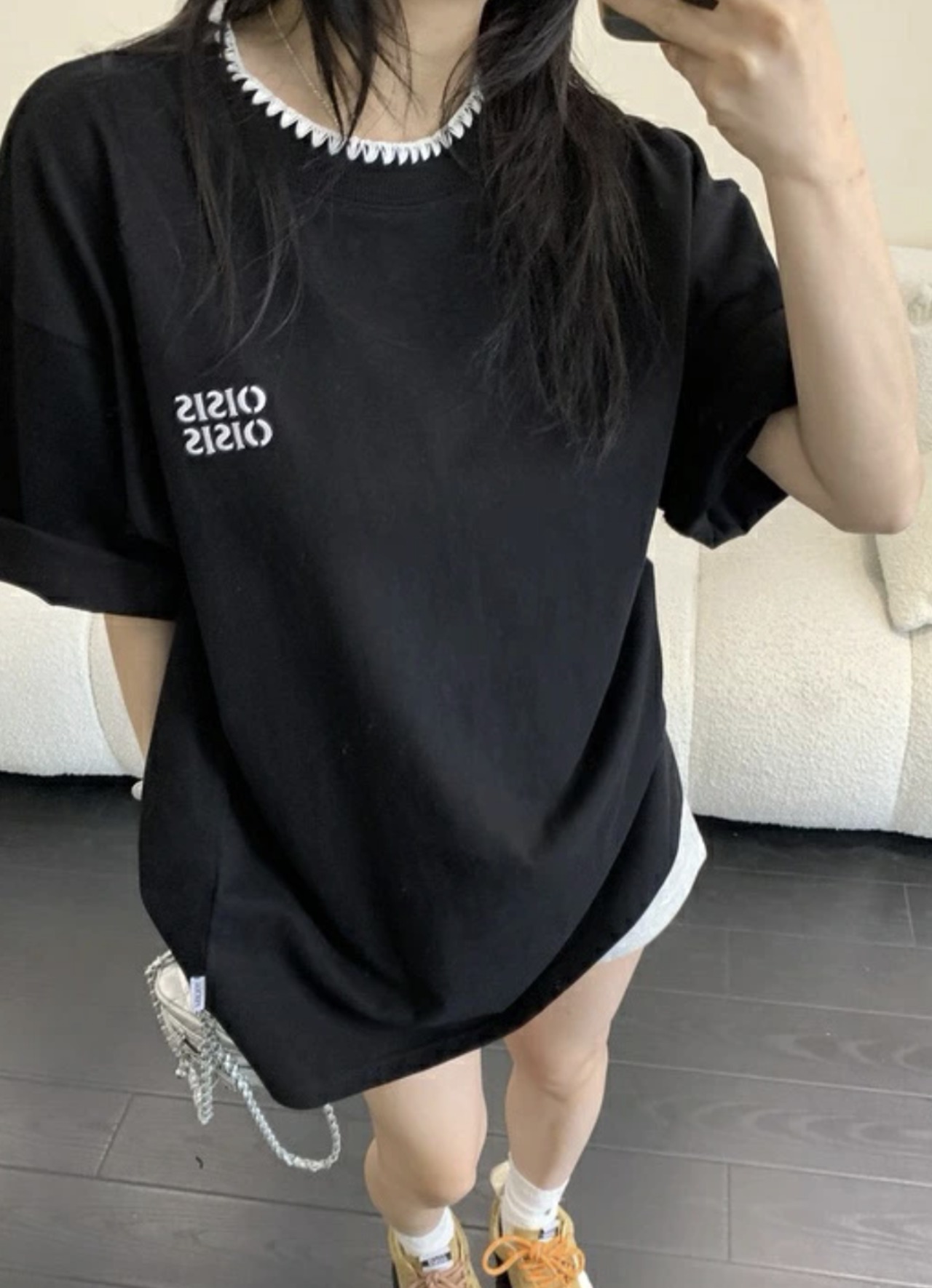 OISIS027 レトロカジュアルロゴTシャツ