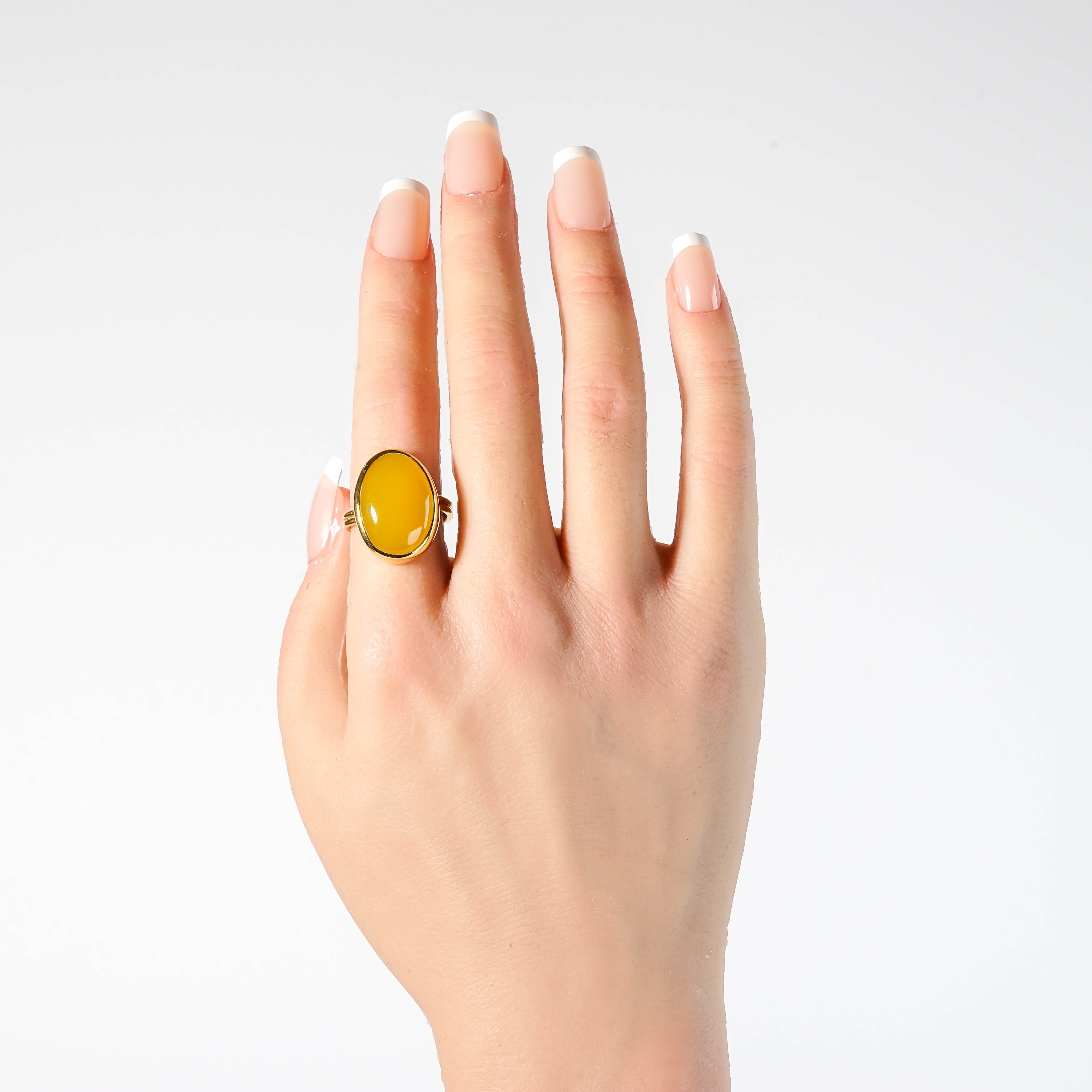 free size】イエローアゲート リング（No.39) | YUEN jewelry