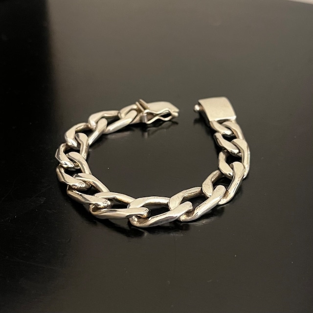 Silver chain bracelet L from Mexico