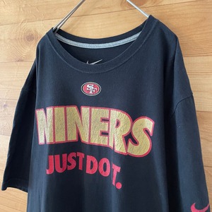 【NIKE】NFL San Francisco 49ers Tシャツ アメフト XL ロゴ プリント ナイキ スウッシュ us古着 アメリカ古着