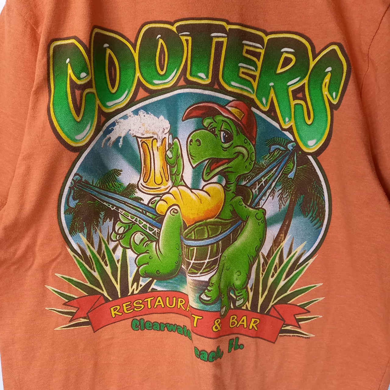 BELLA CANVAS　プリントTシャツ　半袖　企業ロゴ　くすみオレンジ　S