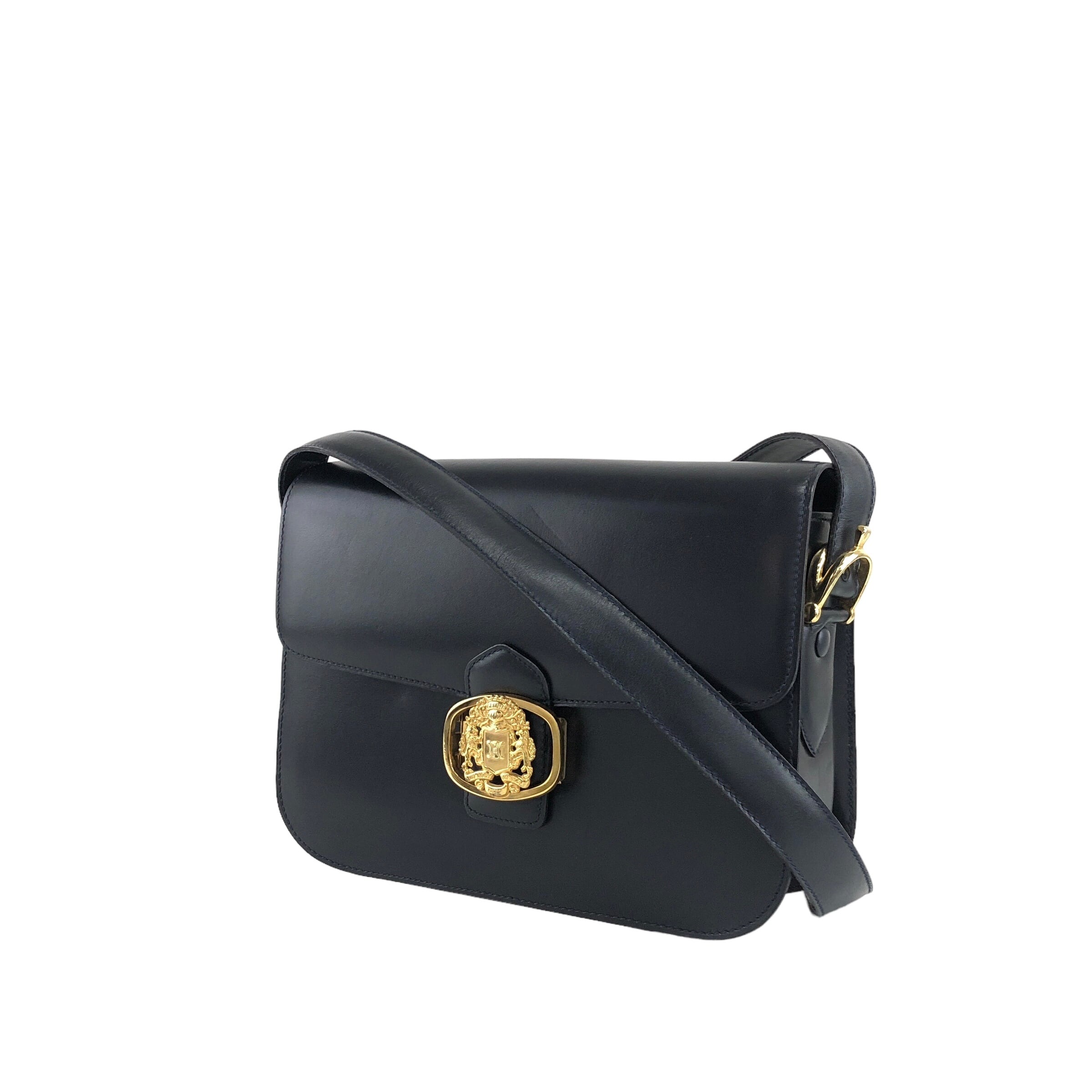 CELINE セリーヌ ショルダーバッグ ダークネイビー ブラゾン