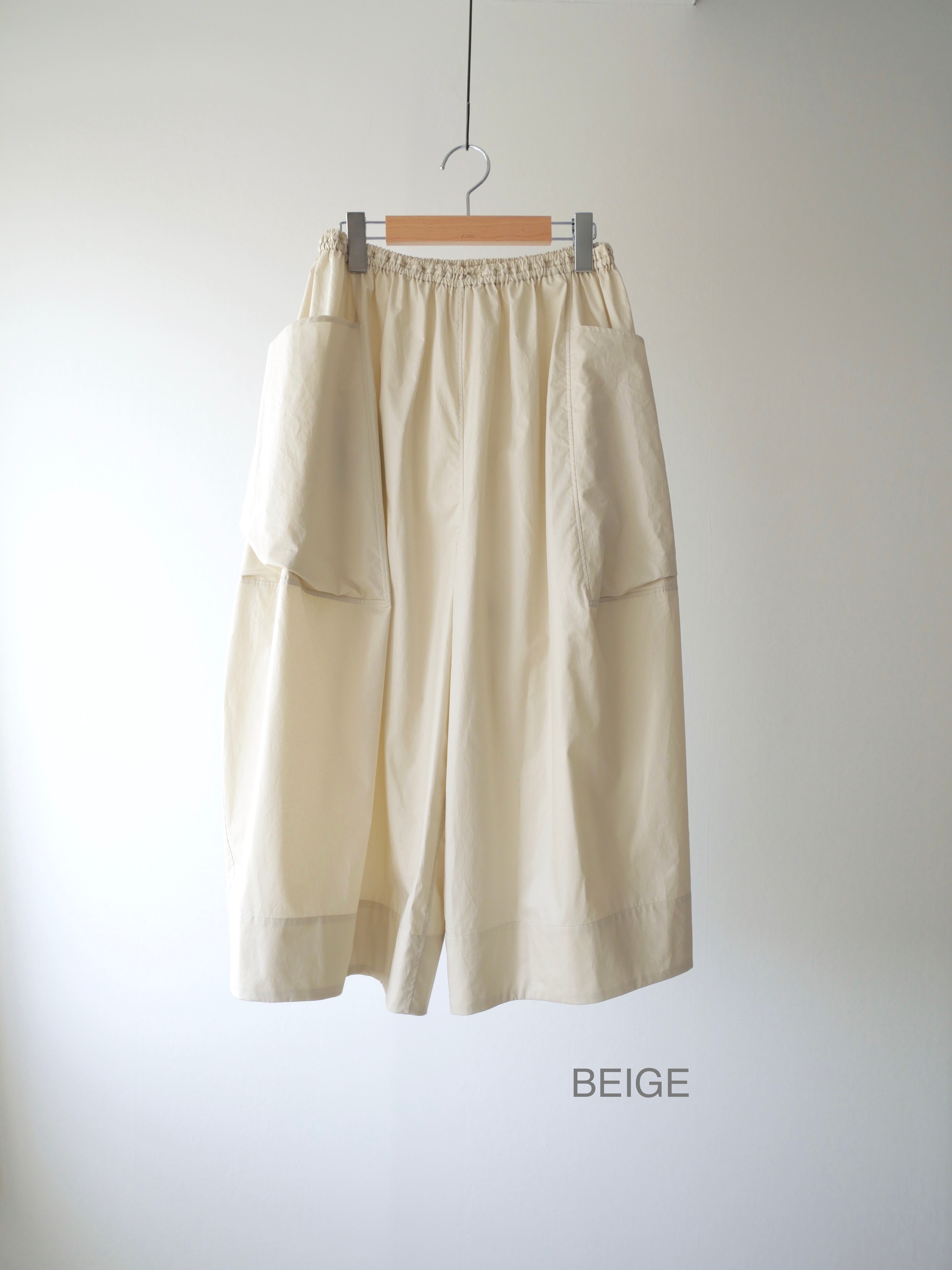 TENNE HANDCRAFTED MODERN / big pocket culotte（ CHARCOAL・BEIGE